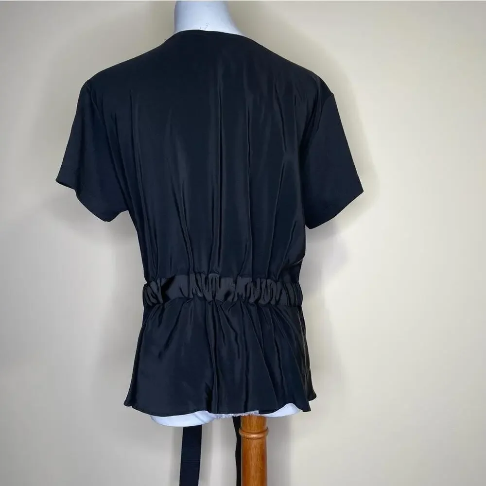 Alexis Black Short Sleeve Blouse  S